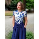 TINA sötétkék maxi alj