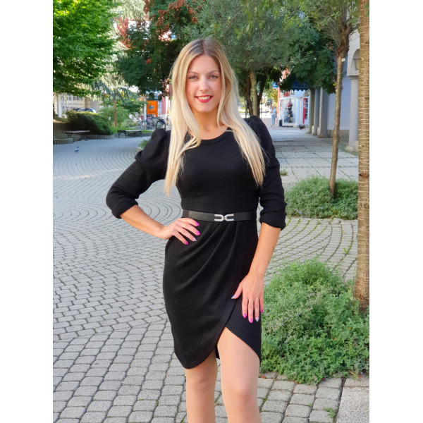 MAYA fekete kötött ruha/tunika