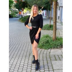 MAYA fekete kötött ruha/tunika ŐSZI ÚJDONSÁGOK