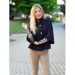 LÉNA fekete poncsó
