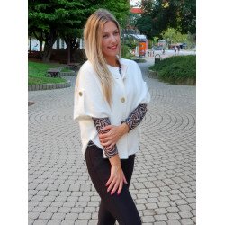 LILI krémfehér poncsó ŐSZI ÚJDONSÁGOK