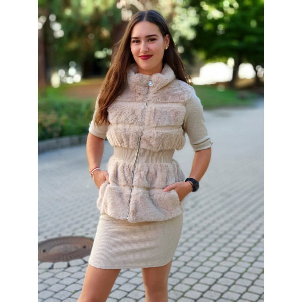 JAMINA bézs mellény