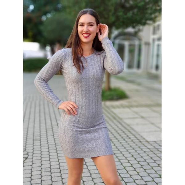 MILLA szürke kötött ruha