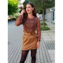 LAYLA barna bőr hatású alj