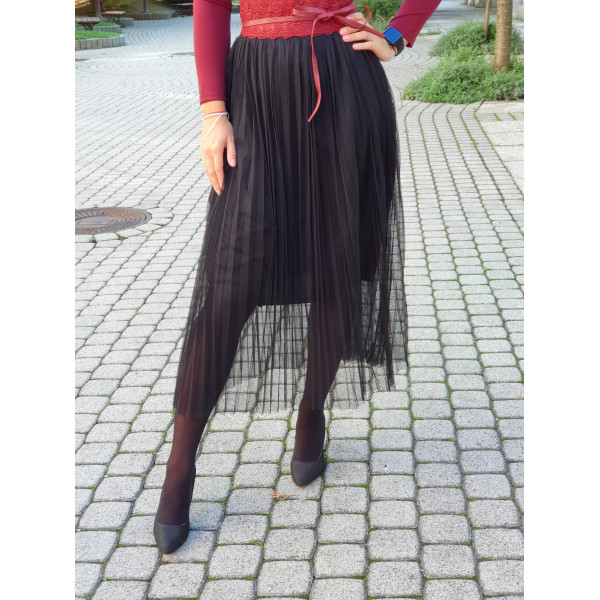 SÍRIA feket tüll alj