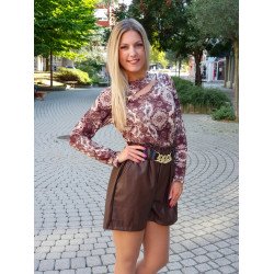 BESTIE barna bőr hatású rövidnadrág