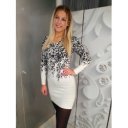 GINA leopárd mintás kötött ruha