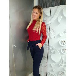 MONA bordó csipkefelső