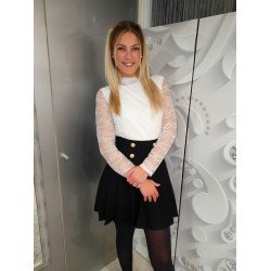 MONA fehér csipkefelső