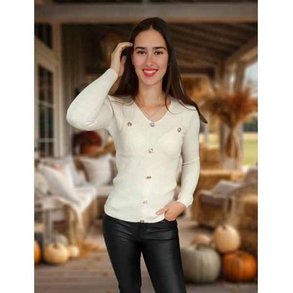 MELY bézs kötött felső