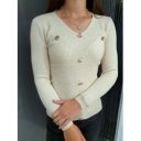 MELY bézs kötött felső