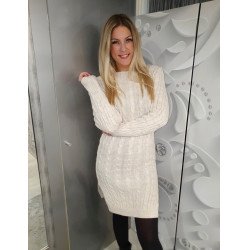 VIVA bézs kötött ruha