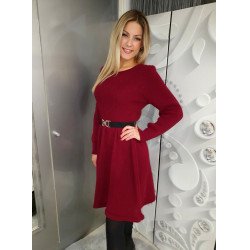 TIMMY bordó kötött ruha ŐSZI ÚJDONSÁGOK
