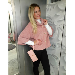 LÉNA mályvrózsaszín poncsó