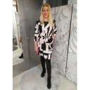 ELIN fekete fehér mintás ruha