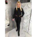 LOVELY fekete zsabós ing