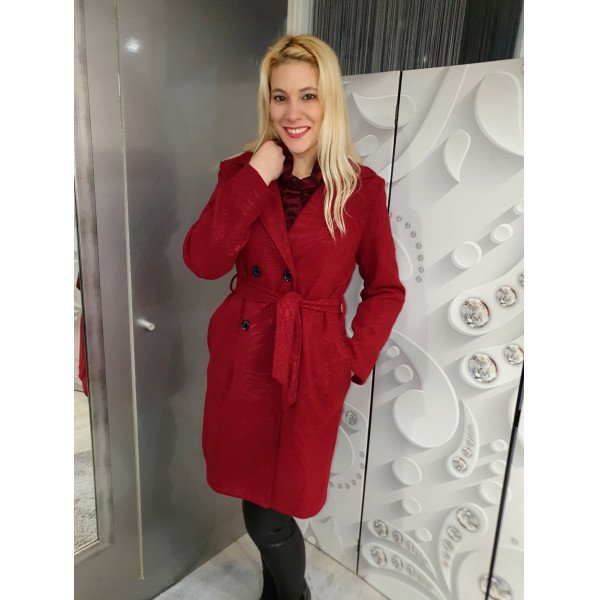 FANKA bordó szövetkabát