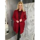 FANKA bordó szövetkabát