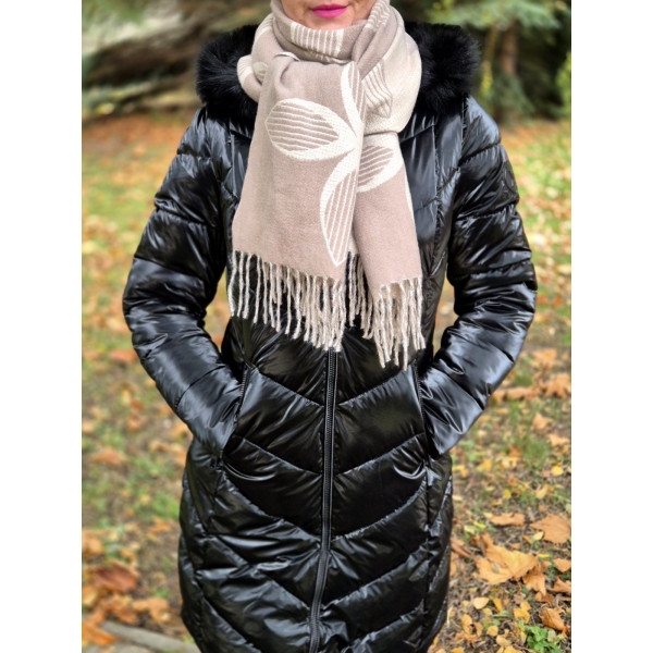 BÉZS-KRÉM mintás sál