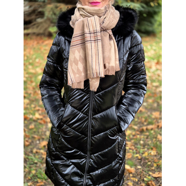 MOGYORÓBARNA kockás/mintás sál