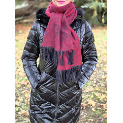 BORDÓ-FEKETE mintás sál KIEGÉSZÍTŐK