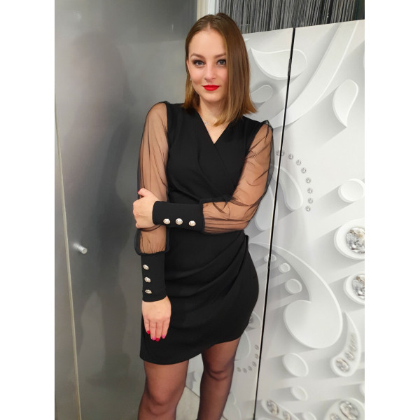 ELEGANT fekete alkalmi ruha