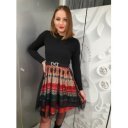 MELANY fekete/színes ruha