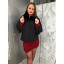 MELITTA fekete szövetkabát