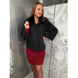 MELITTA fekete szövetkabát