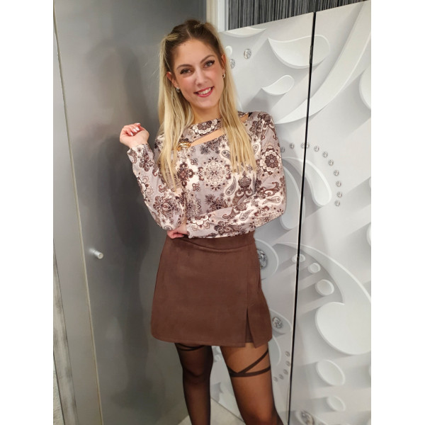 MINA szürke mintás felső