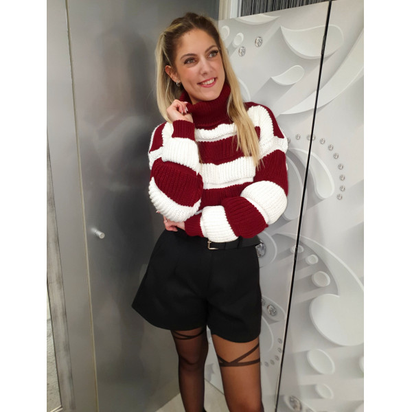 VERO csíkos pulóver