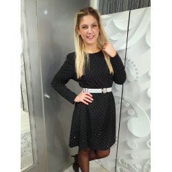 CHIC fekete köves ruha ŐSZI/TÉLI ÚJDONSÁGOK