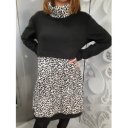 LEO fekete bézs ruha