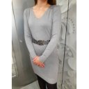 CELISSE szürke-ezüst kötött ruha