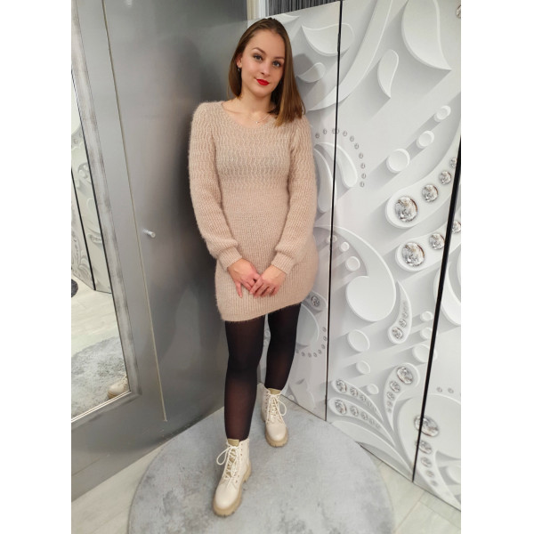 BRECY bézs kötött ruha