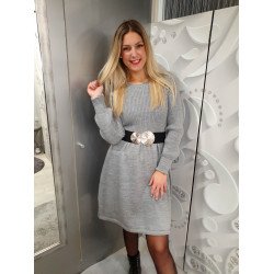 TIMMY szürke kötött ruha ŐSZI/TÉLI ÚJDONSÁGOK