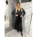 SOIREÉ fekete flitteres maxi ruha