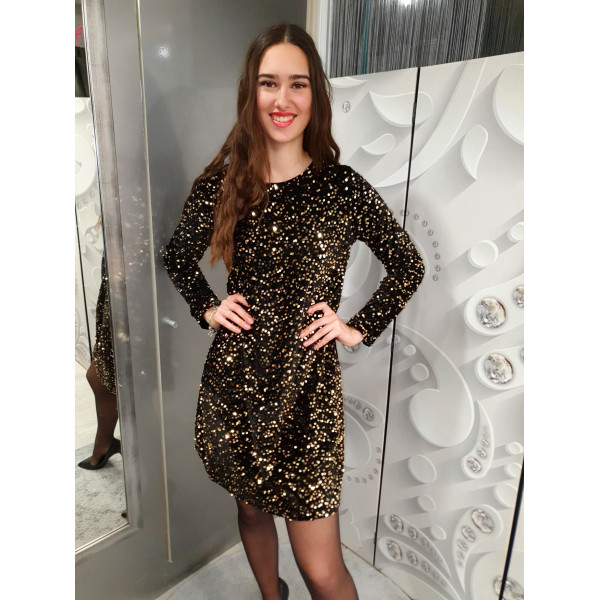 MINA GOLD fliteres alkalmi ruha