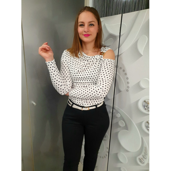 HOLLY pöttyös felső