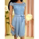 VIOLETT világoskék alkalmi ruha