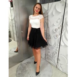 VIOLETT fekete-fehér alkalmi ruha ÚJ TAVASZI KOLLEKCIÓ