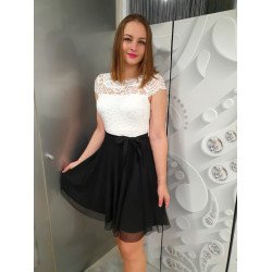 VIOLETT fekete-fehér alkalmi ruha ÚJ TAVASZI KOLLEKCIÓ