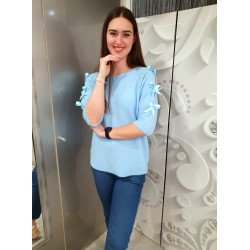 MILLIE BOW világoskék felső ÚJ TAVASZI KOLLEKCIÓ