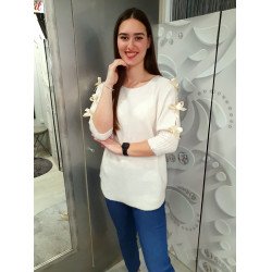 MILLIE BOW cream felső ÚJ TAVASZI KOLLEKCIÓ