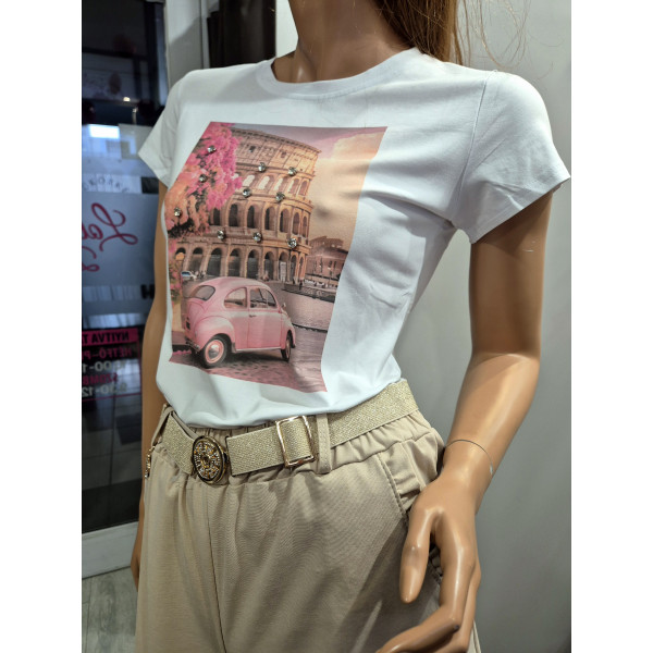 BELLA nyomott mintás póló