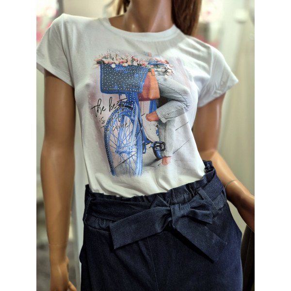 BELLA nyomott mintás póló