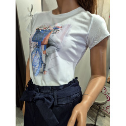 BELLA nyomott mintás póló