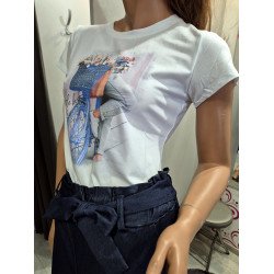 BELLA nyomott mintás póló ÚJ TAVASZI KOLLEKCIÓ