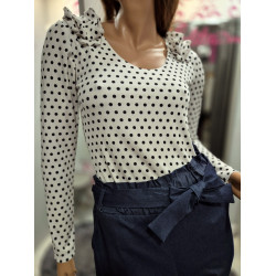 HANNA pöttyös felső