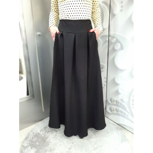 PAMELA fekete maxi alj